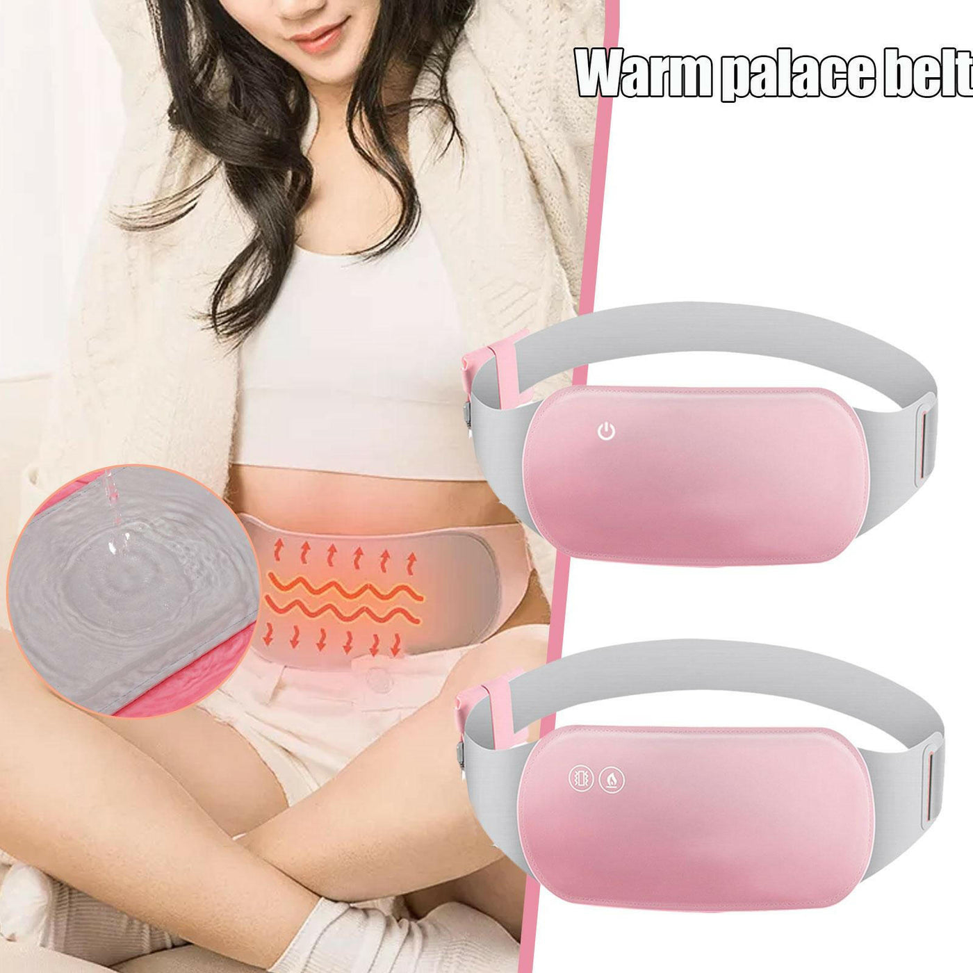 Electric Heated Hot Compress Belt Massager.