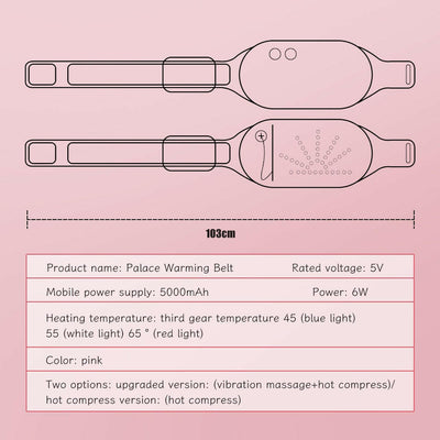Electric Heated Hot Compress Belt Massager.
