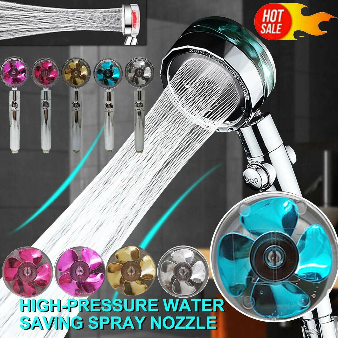 Pressurized Shower Head.