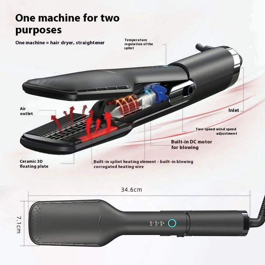 2-in-1 Hair Dryer & Straightener – Wet & Dry Dual-Use