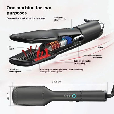 2-in-1 Hair Dryer & Straightener – Wet & Dry Dual-Use